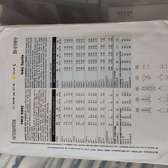 Butter Yellow Sewing Pattern - Picture 2 of 2